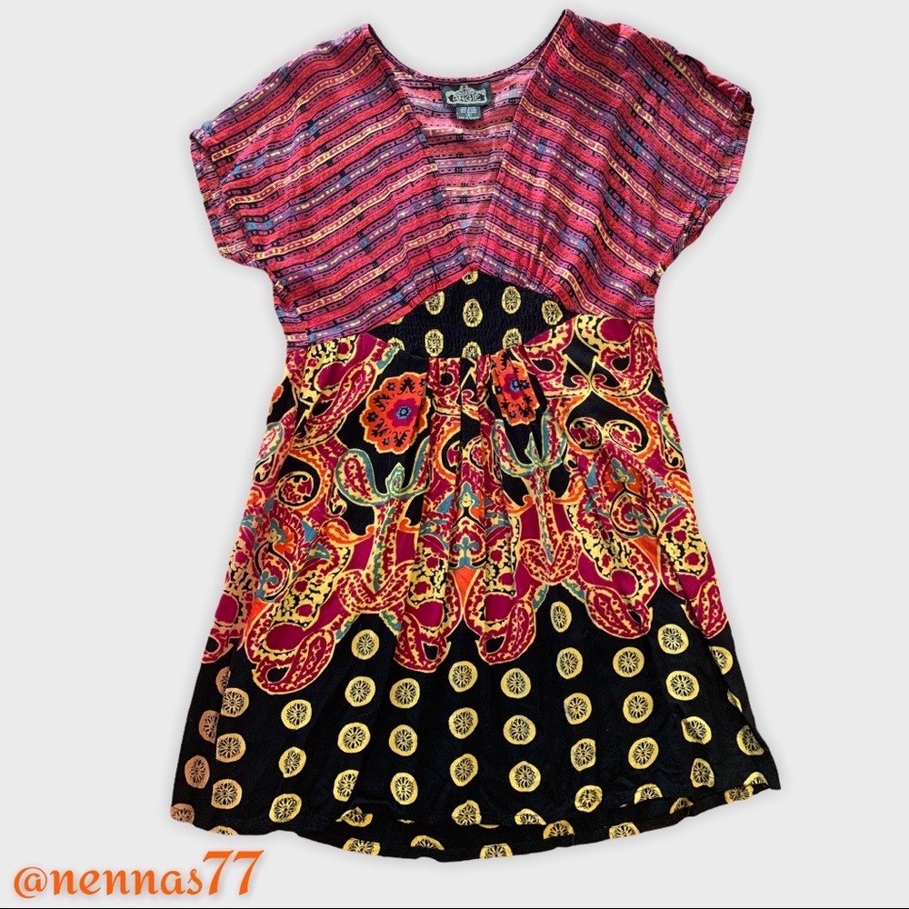 ANGIE bright multicoloured mini dress/tunic
